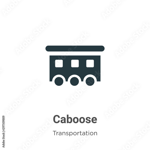 Caboose vector icon on white background. Flat vector caboose icon symbol sign from modern transportation collection for mobile concept and web apps design.