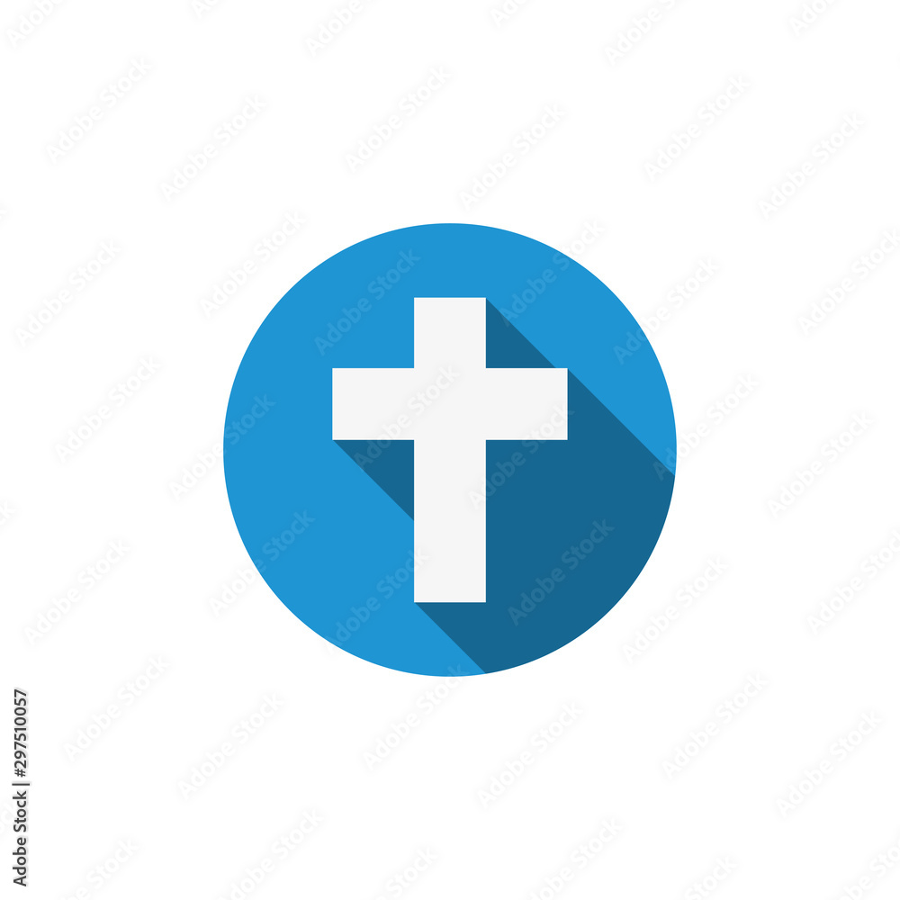 cross christian symbol flat style isolated, vector cross christian symbol flat style isolated, vector