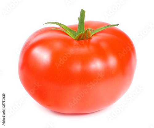 Wallpaper Mural single fresh tomato isolated on white background Torontodigital.ca