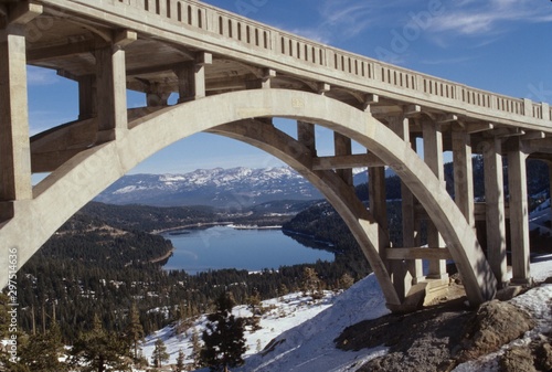 bridge over the lake on Donner summit, CA © poupine