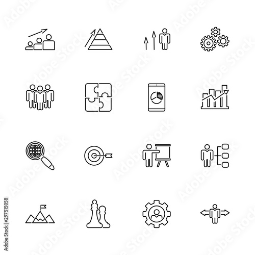 Strategy - Flat Vector Icons