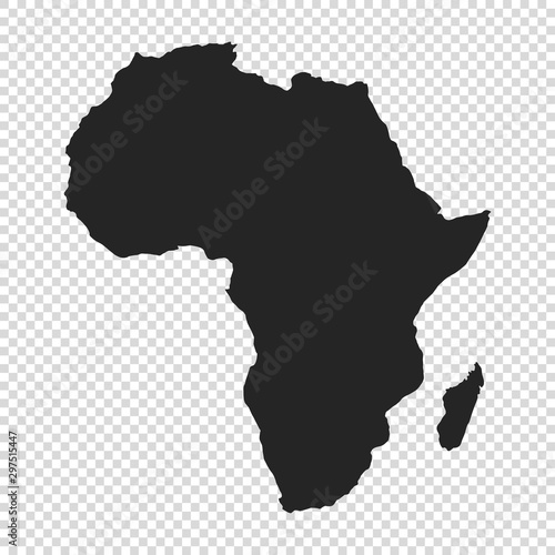map of Africa on transparent background