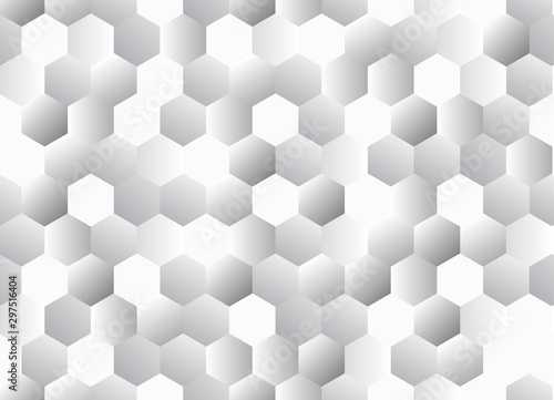 Honeycomb seamless grey background. Vector illustration for card