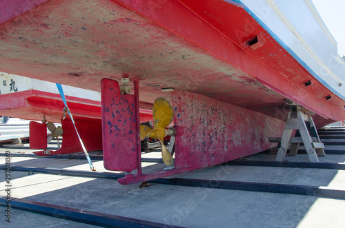 漁船のスクリューです。伊豆稲取にて撮影しました。