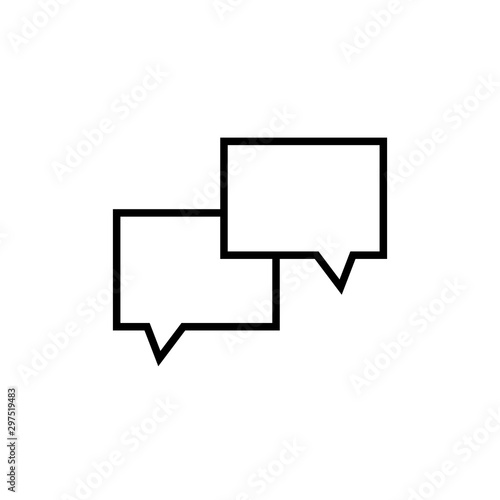 Chat bubbles icon vector illustration on a white background, Editable Stroke