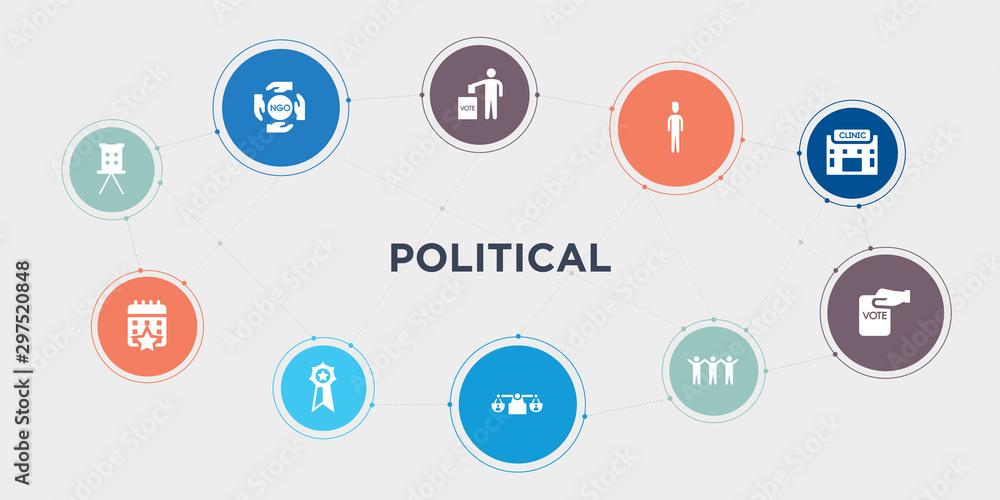 political 10 points circle design. election envelopes and box, election event on a calendar with star, elections badge with a star, equality round concept icons.. political 10 points circle design. election envelopes and box, election event on a calendar with star, elections badge with a star, equality round concept icons..