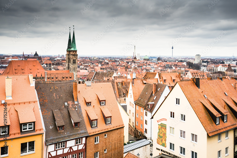 View on Nuremberg city from rooftop