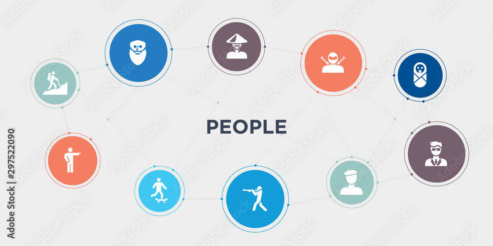 people 10 points circle design. man in hike, man pointing, man riding skateboarding, shooting round concept icons.. people 10 points circle design. man in hike, man pointing, man riding skateboarding, shooting round concept icons..