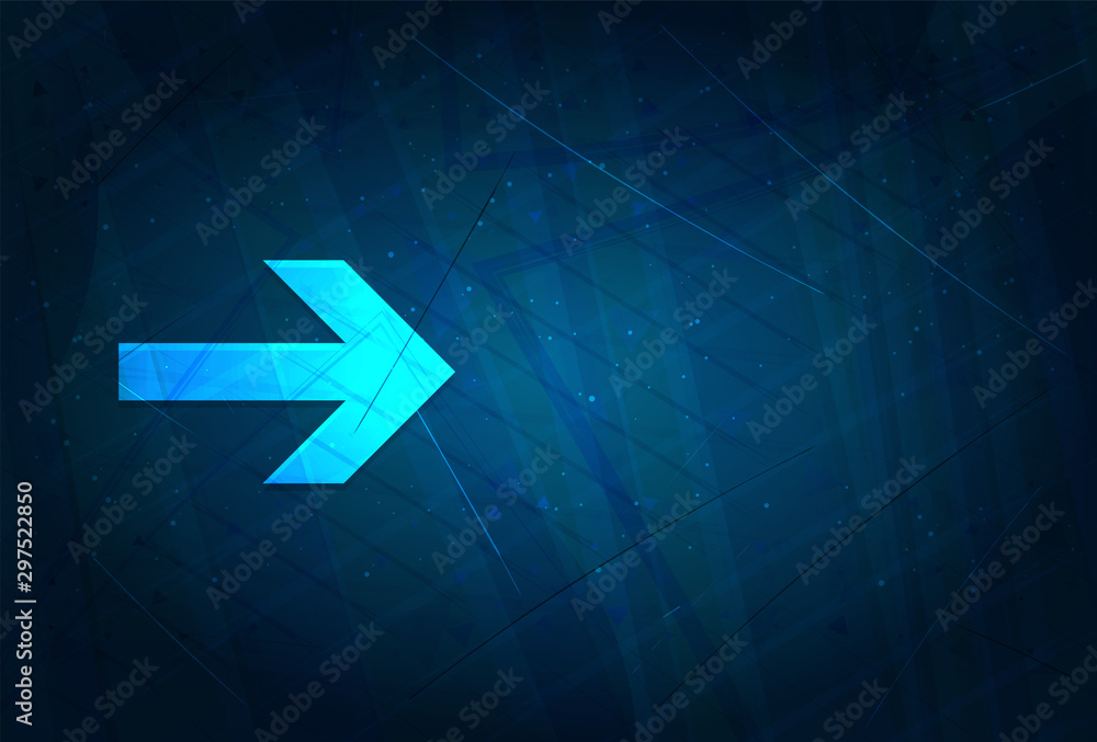 Next arrow icon futuristic digital abstract blue background Stock ...