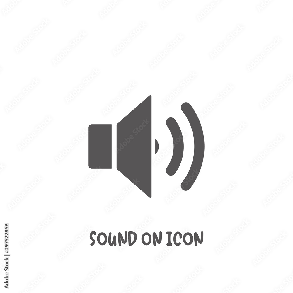 Sound on icon simple flat style vector illustration. Sound on icon simple flat style vector illustration.