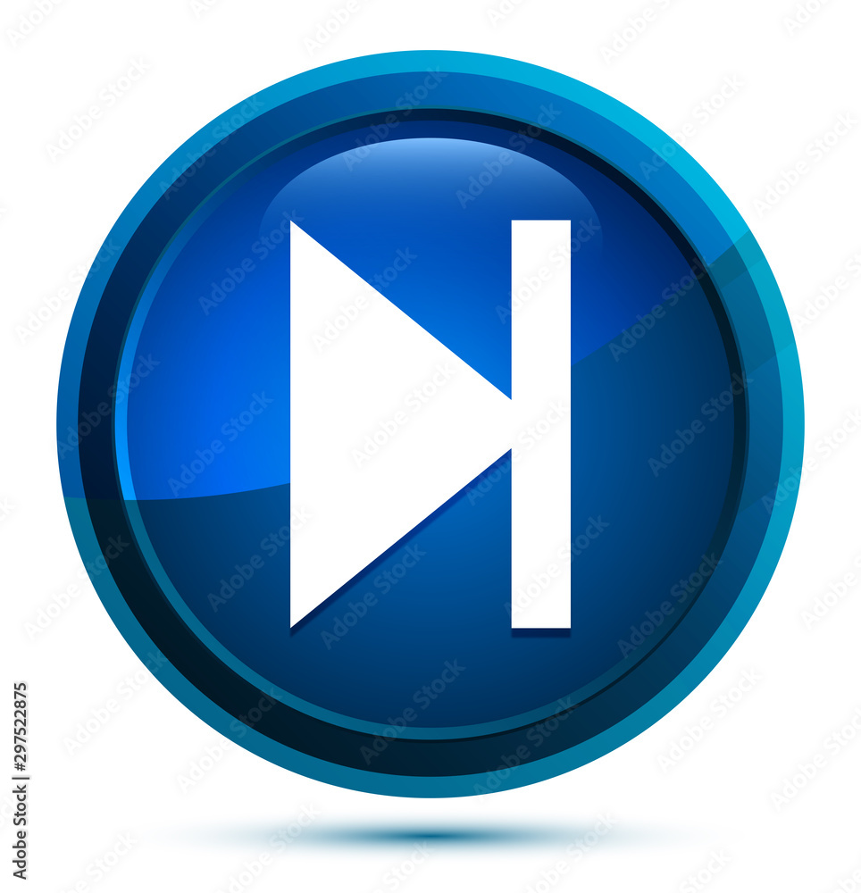 Next track icon elegant blue round button illustration Next track icon elegant blue round button illustration