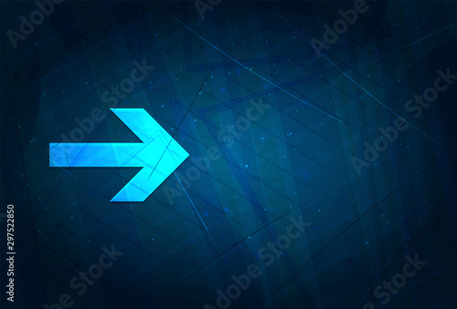 Next arrow icon futuristic digital abstract blue background