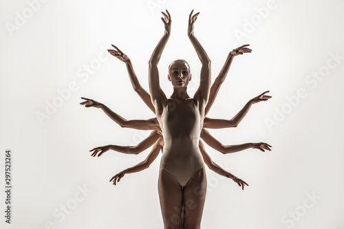 Obraz na plátně The group of modern ballet dancers