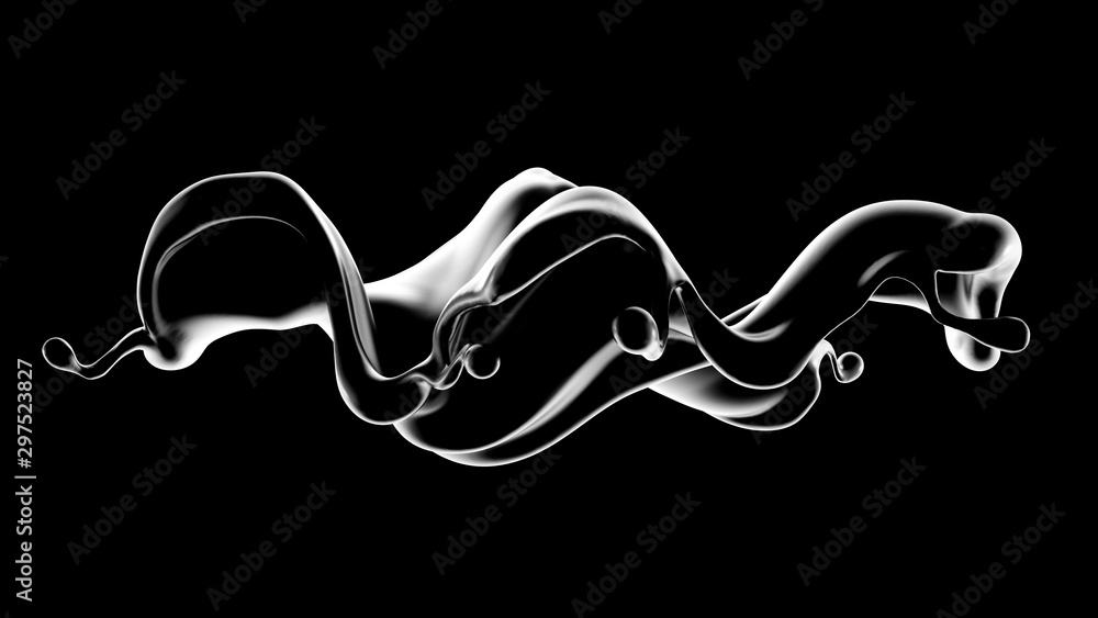 Splash fluid. 3d illustration, 3d rendering. Splash fluid. 3d illustration, 3d rendering.