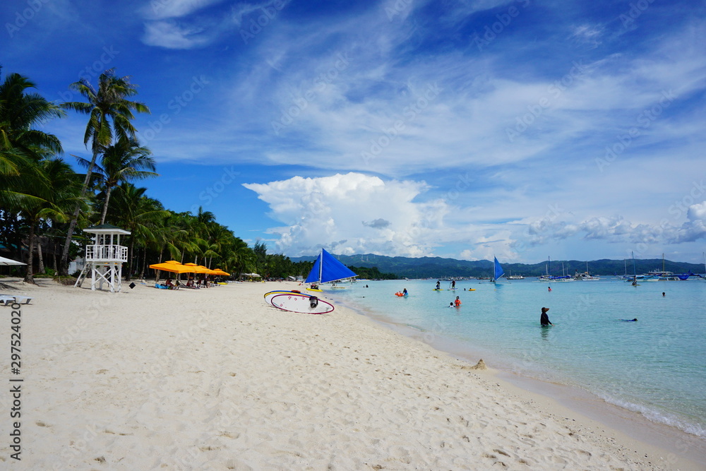 white sand beach in Boracay Philippines