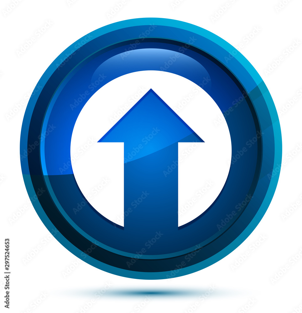 Up arrow icon elegant blue round button illustration Up arrow icon elegant blue round button illustration