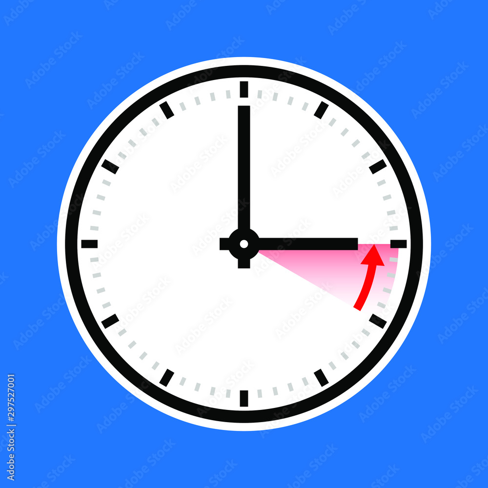 Switch to winter time concept clock vector illustration