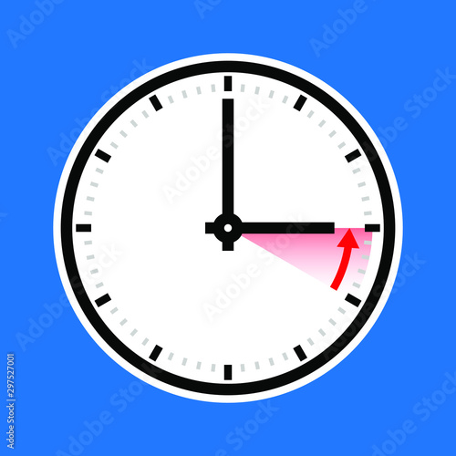 Switch to winter time concept clock vector illustration
