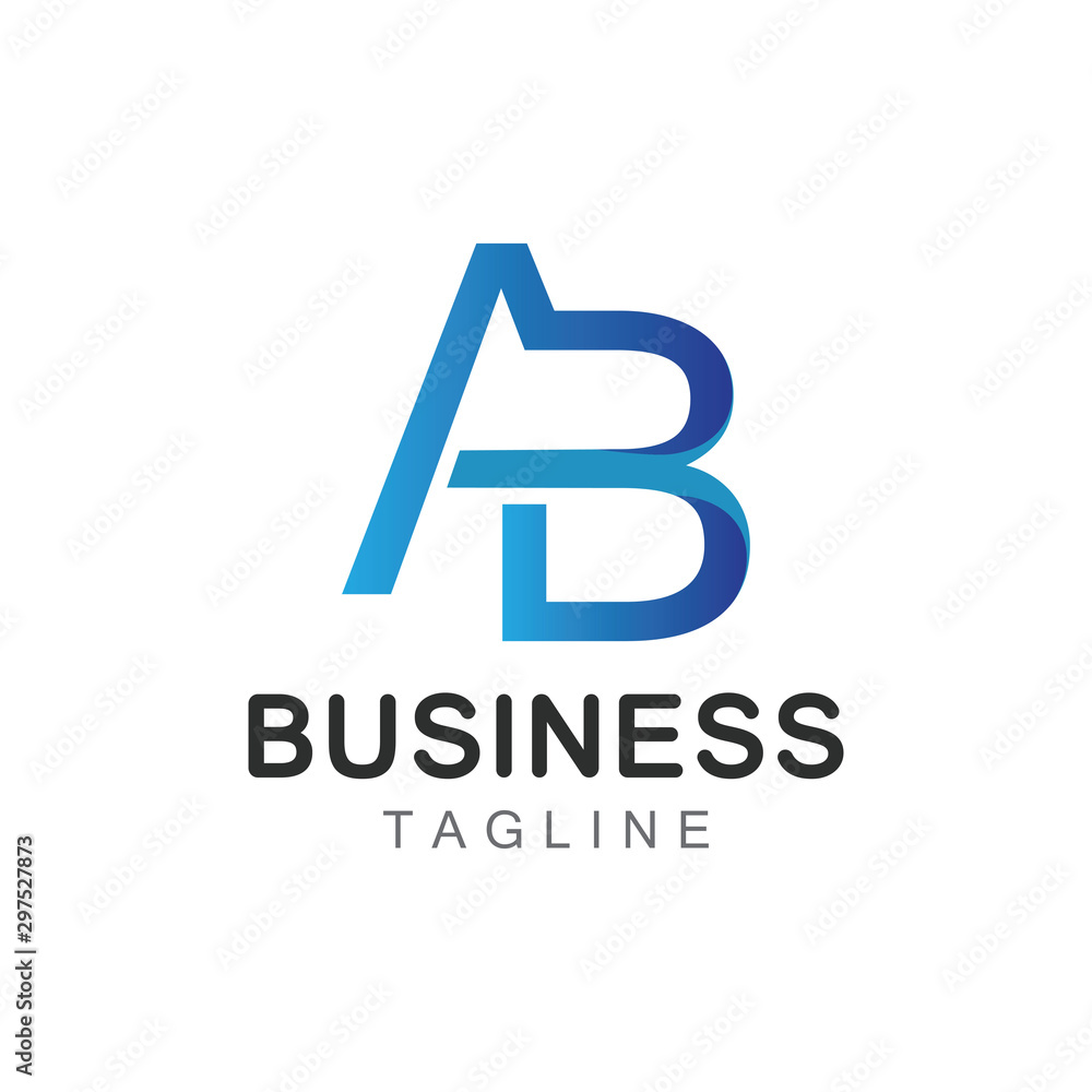 Creative letter AB logo. Abstract business logo design Creative letter AB logo. Abstract business logo design
