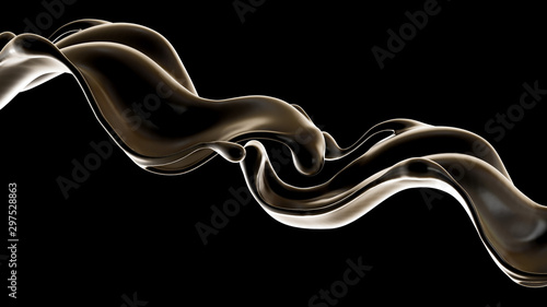 Splash fluid. 3d illustration, 3d rendering.