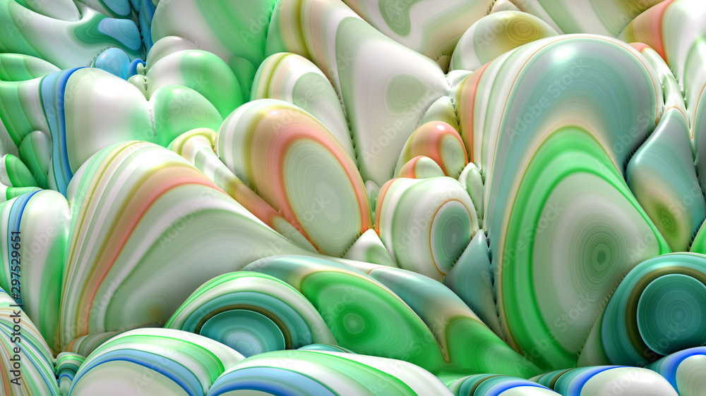 Fototapeta premium Soft, nice abstract background in bright colors. 3d illustration, 3d rendering.