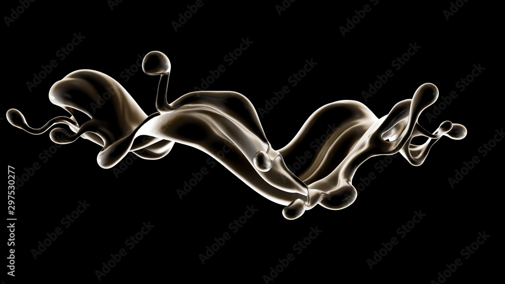 Splash fluid. 3d illustration, 3d rendering. Splash fluid. 3d illustration, 3d rendering.