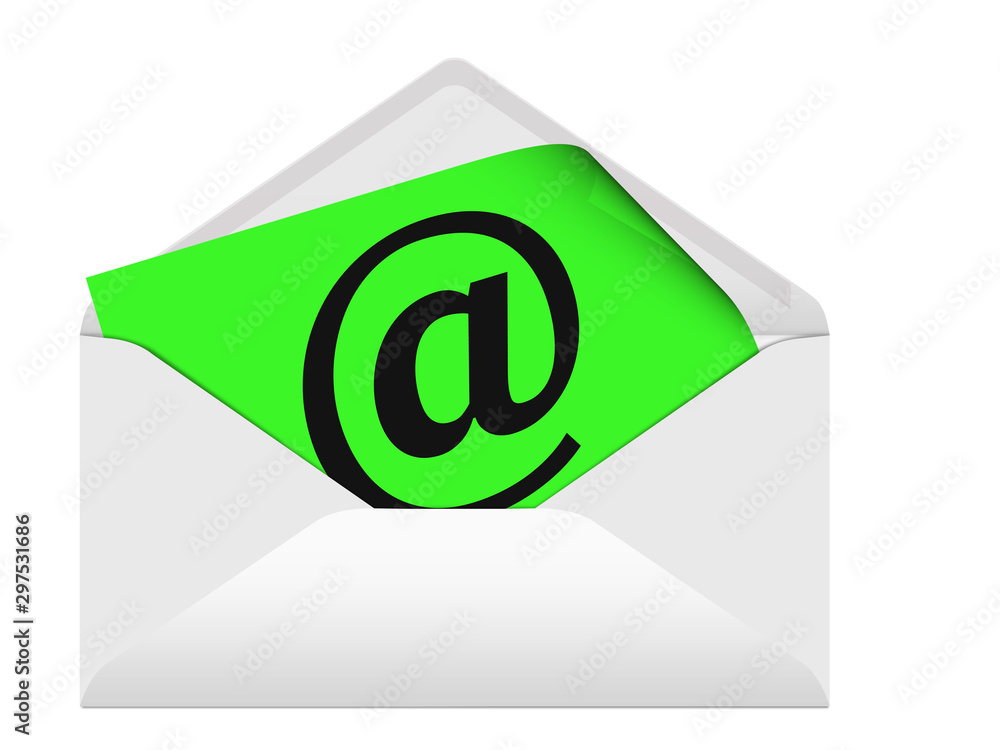 Briefumschlag mit symbolischer E-Mail Briefumschlag mit symbolischer E-Mail