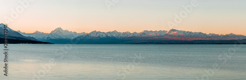 Mountain Range and Lake Sunset