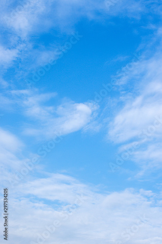Canvas Print White clouds in blue sky