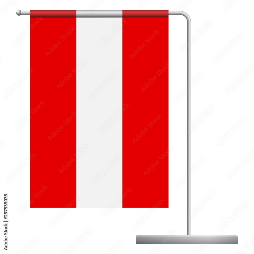 Austria flag on pole icon Austria flag on pole icon