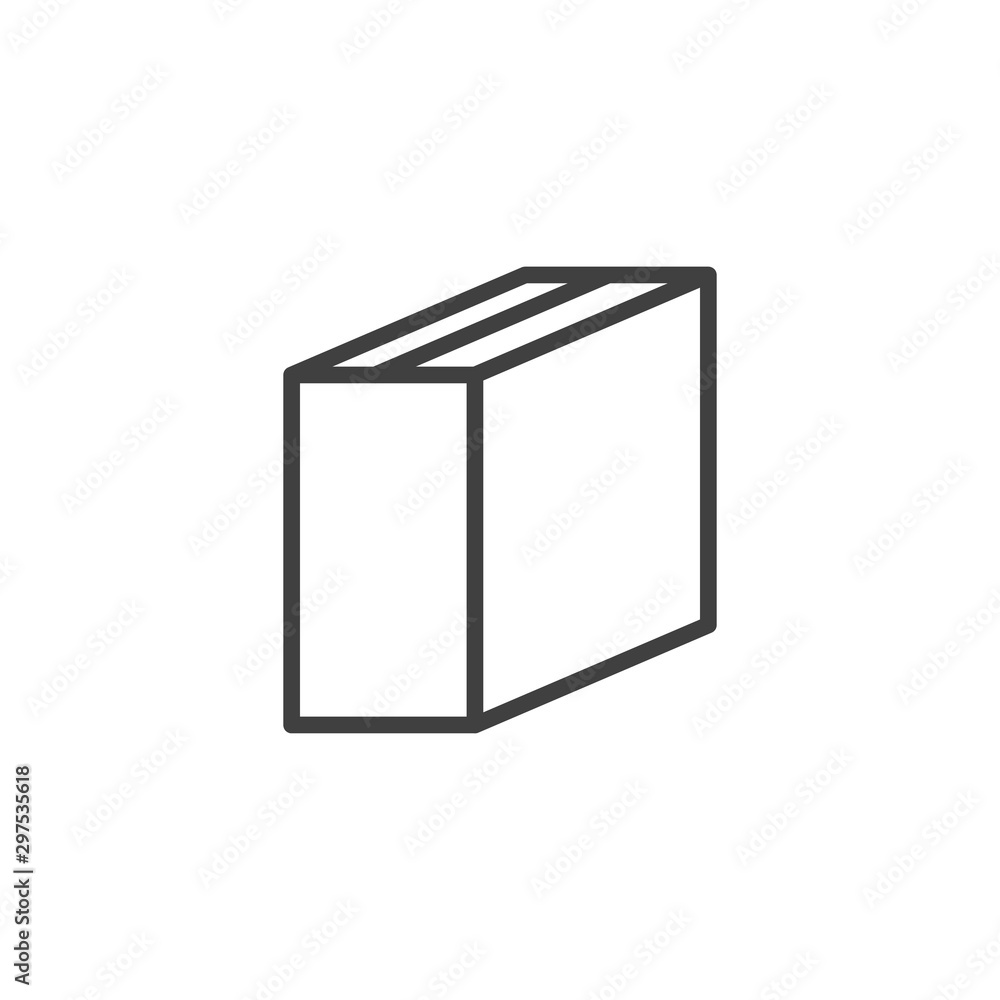 Shipping box line icon. linear style sign for mobile concept and web design. Parcel delivery box outline vector icon. Symbol, logo illustration. Vector graphics Shipping box line icon. linear style sign for mobile concept and web design. Parcel delivery box outline vector icon. Symbol, logo illustration. Vector graphics