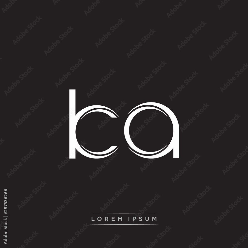 KA Initial Letter Split Lowercase Logo Modern Monogram Template Isolated on Black White KA Initial Letter Split Lowercase Logo Modern Monogram Template Isolated on Black White