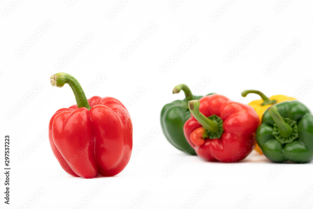 sweet pepper or bell pepper isolate on white background sweet pepper or bell pepper isolate on white background