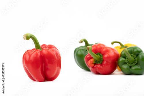 sweet pepper or bell pepper isolate on white background