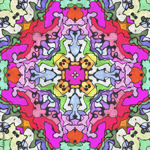  Kaleidoscopic art- geometry seamless ornate © Digital Photo