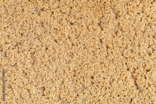 closeup Brown sponge texture background