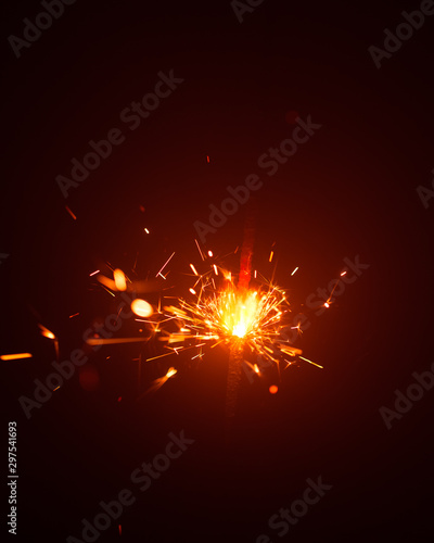 Wallpaper Mural Christmas sparkler in haze with red light Torontodigital.ca