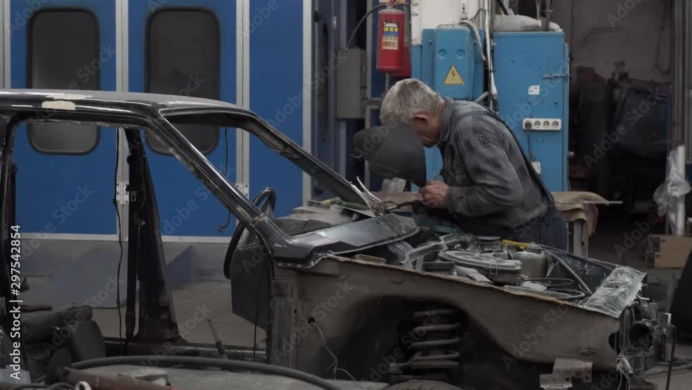 welding and restoration of an old car welding and restoration of an old car