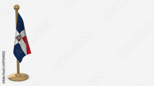 Wallpaper Mural Dominica 3D flag illustration hanging on golden flagpole. Torontodigital.ca