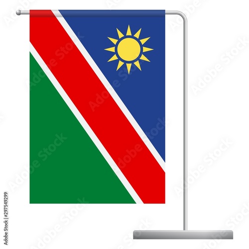 Free Download Namibia flag on pole icon - GFXLoad