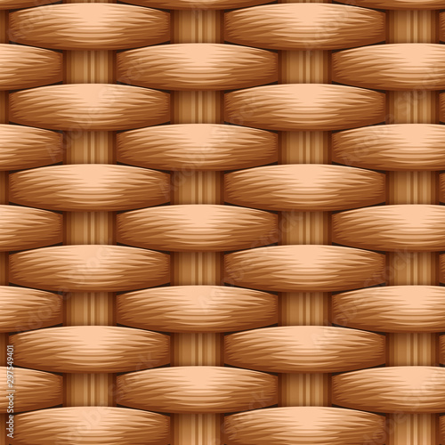 bamboo wood weaving pattern, natural wicker texture surface theme concept, vector illustration