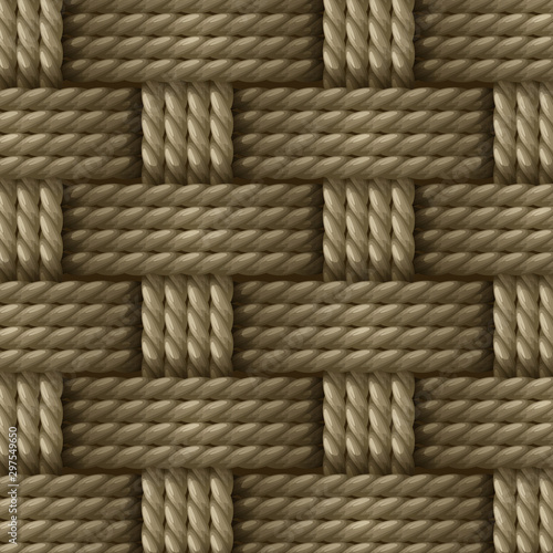 Natural Hemp Fiber Sisal Rope, Manila Rope ,Jute Rope weaving pattern wicker background vector illustration