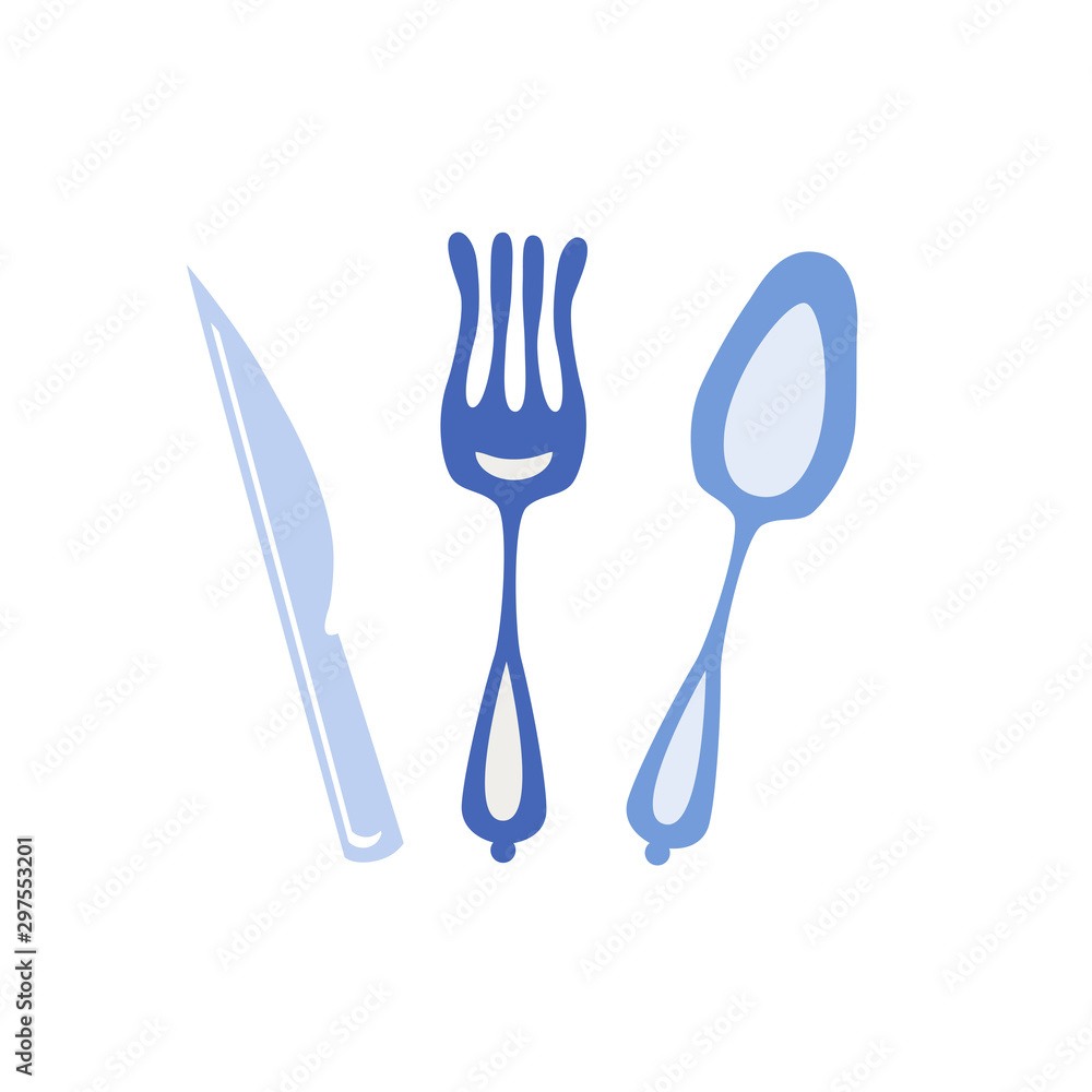 Cutlery, fork, spoon, knife. Cutlery, fork, spoon, knife.