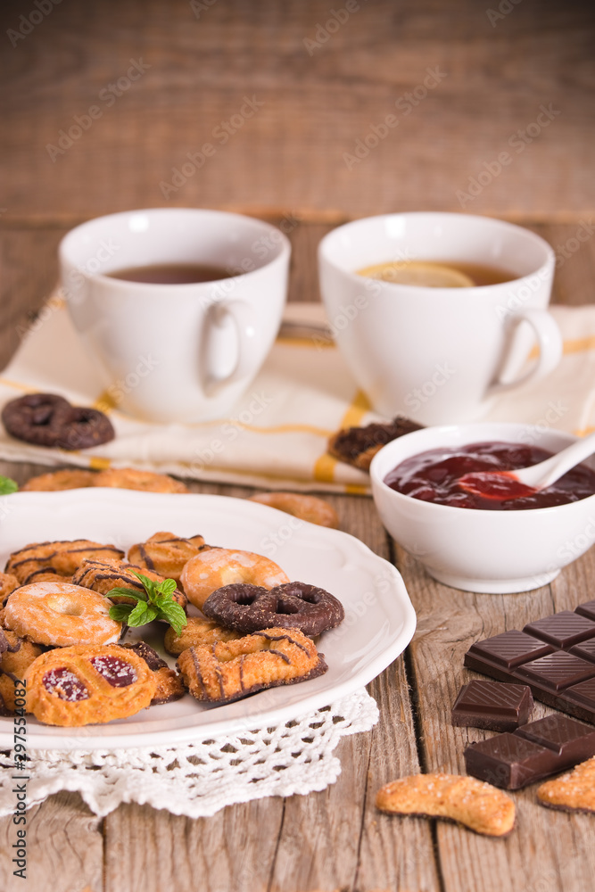 Shortcrust pastry biscuits. Shortcrust pastry biscuits.