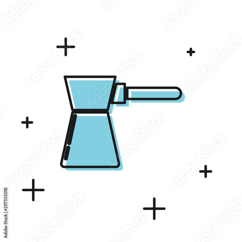 Black Coffee turk icon isolated on white background. Vector Illustration
