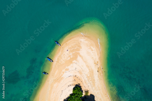 Fototapeta Naklejka Na Ścianę i Meble -  amazing Thailand beautiful seascape  high season kra bi Thailand aerial view