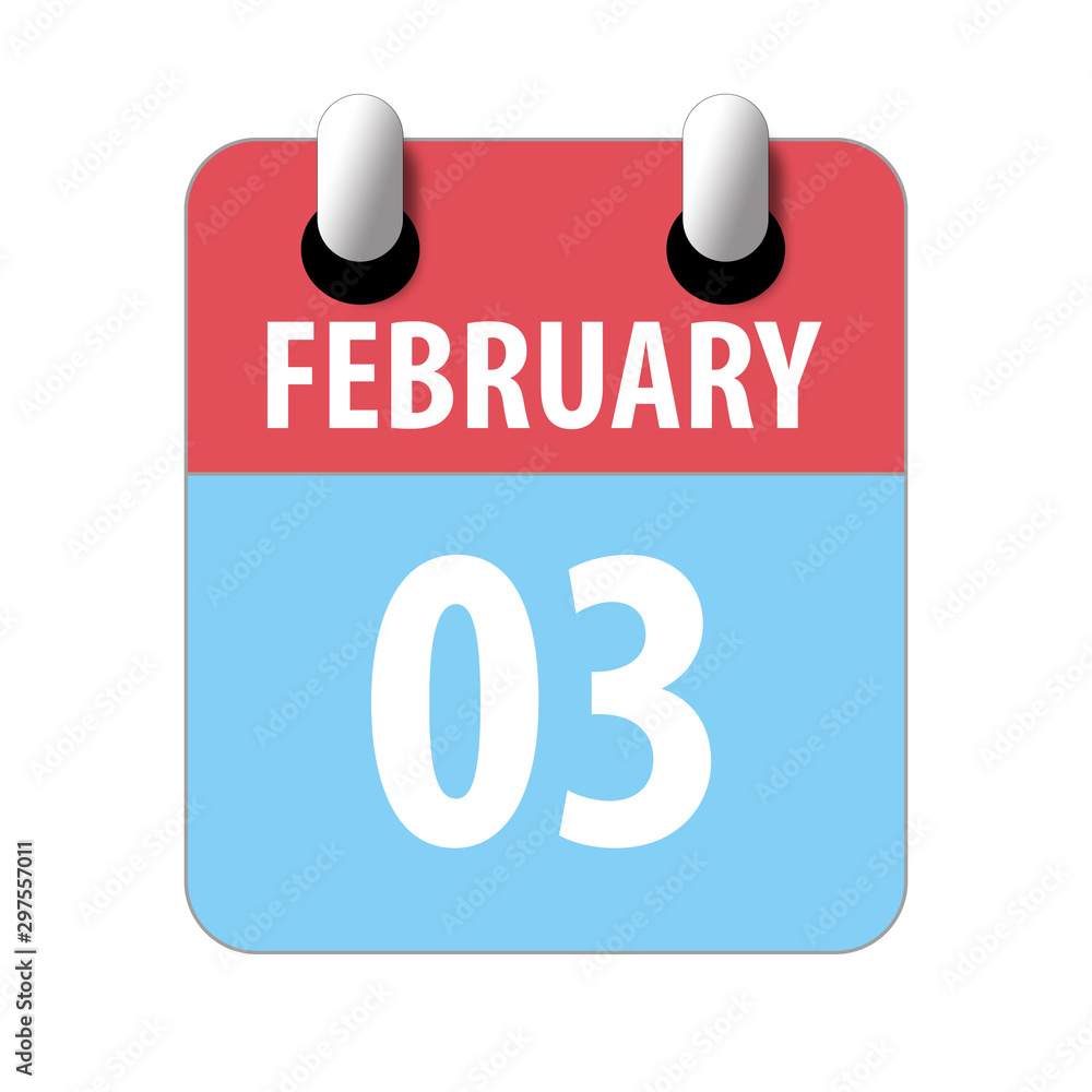 february 3rd. Day 3 of month,Simple calendar icon on white background. Planning. Time management. Set of calendar icons for web design. winter month, day of the year concept february 3rd. Day 3 of month,Simple calendar icon on white background. Planning. Time management. Set of calendar icons for web design. winter month, day of the year concept