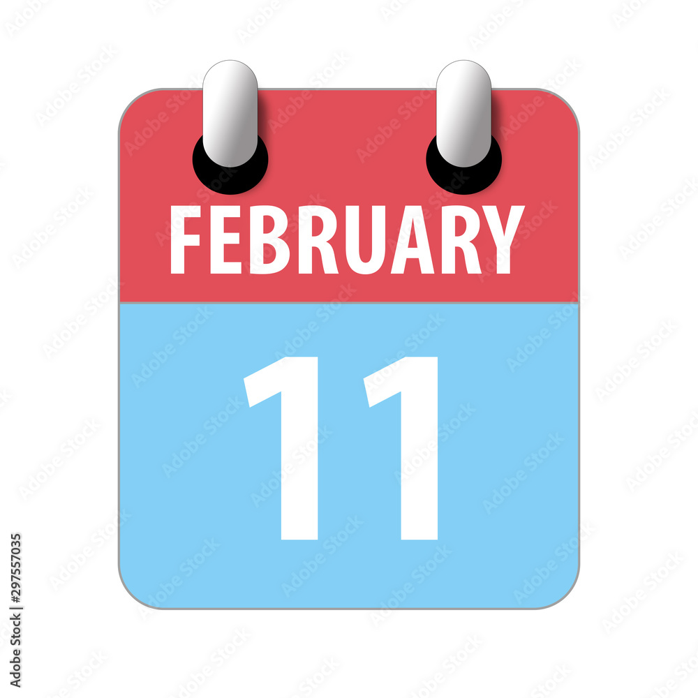 february 11th. Day 11 of month,Simple calendar icon on white background. Planning. Time management. Set of calendar icons for web design. winter month, day of the year concept february 11th. Day 11 of month,Simple calendar icon on white background. Planning. Time management. Set of calendar icons for web design. winter month, day of the year concept