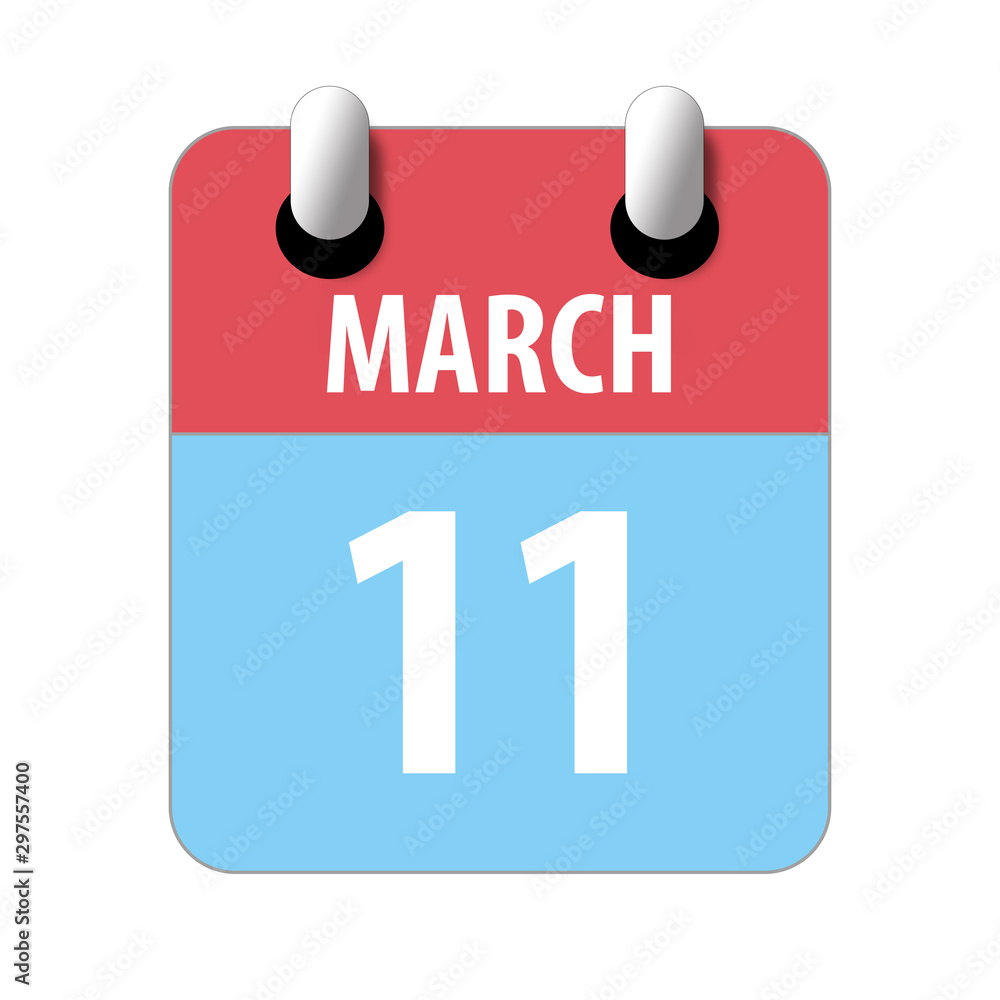 march 11th. Day 11 of month,Simple calendar icon on white background. Planning. Time management. Set of calendar icons for web design. spring month, day of the year concept march 11th. Day 11 of month,Simple calendar icon on white background. Planning. Time management. Set of calendar icons for web design. spring month, day of the year concept