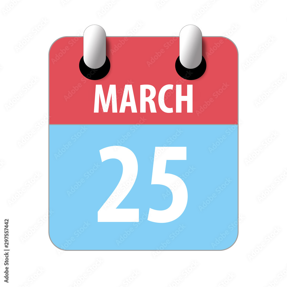 march 25th. Day 25 of month,Simple calendar icon on white background. Planning. Time management. Set of calendar icons for web design. spring month, day of the year concept march 25th. Day 25 of month,Simple calendar icon on white background. Planning. Time management. Set of calendar icons for web design. spring month, day of the year concept